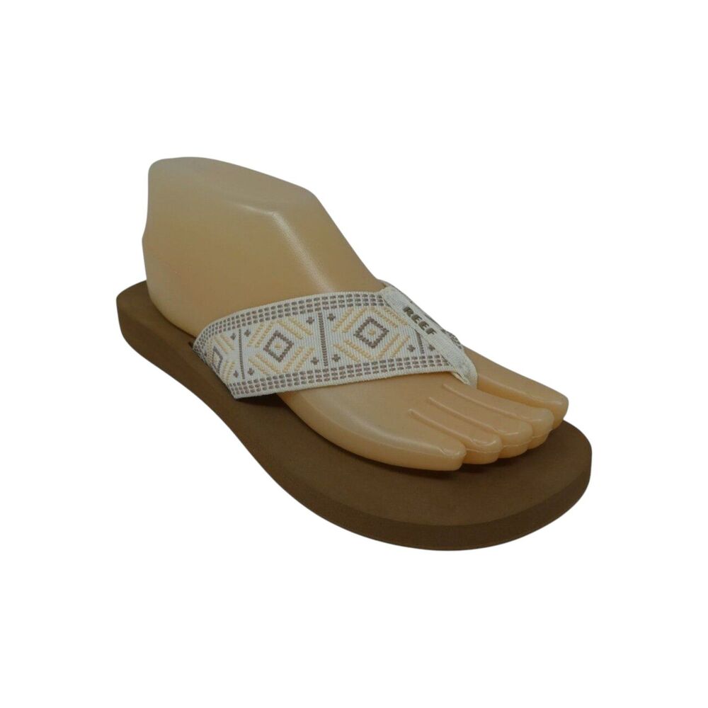 Reef Spring Woven Sandals Women’s Size 8 Beige Woven Flip Flops